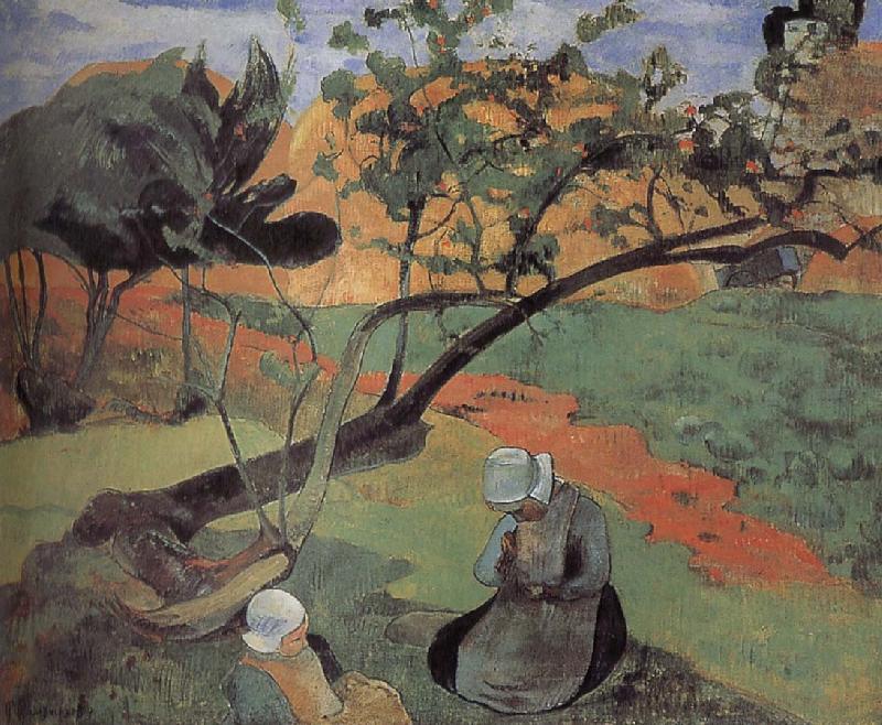 Paul Gauguin Brittany landscape oil painting picture
